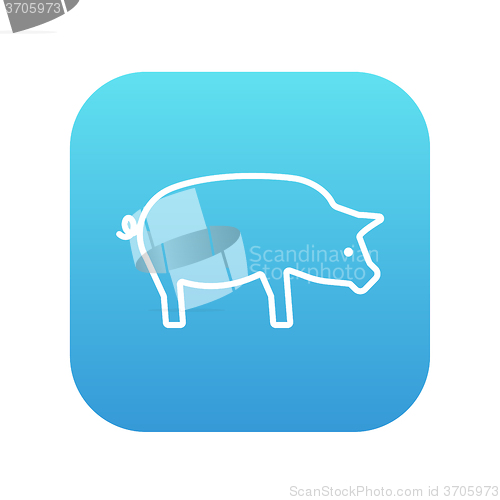 Image of Pig line icon.