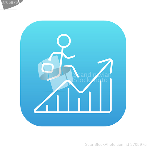 Image of Financial recovery line icon.