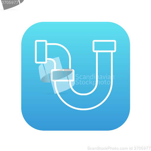 Image of Water pipeline line icon.