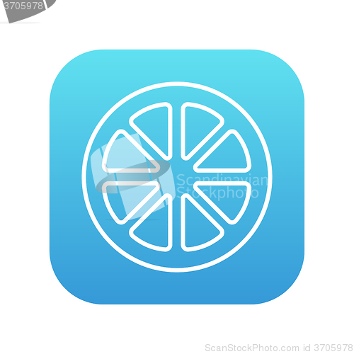 Image of Slice of lemon line icon.