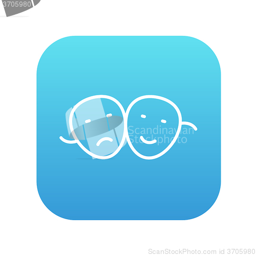 Image of Two theatrical masks line icon.