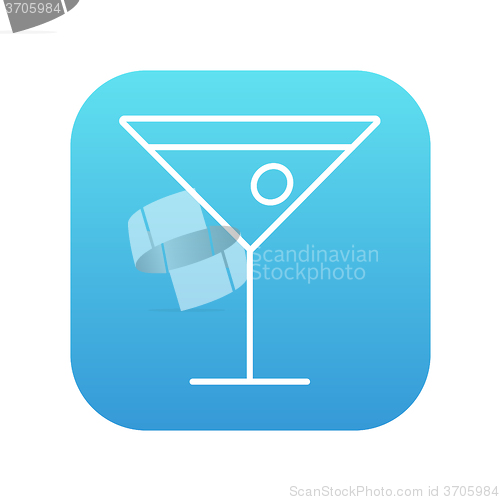 Image of Cocktail glass line icon.