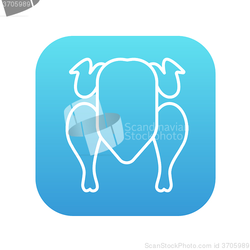 Image of Raw chicken line icon.