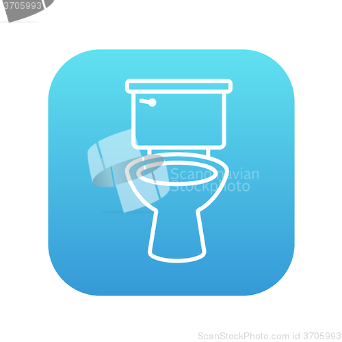 Image of Lavatory bowl line icon.