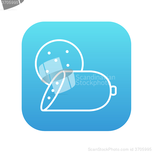 Image of Sliced wurst line icon.