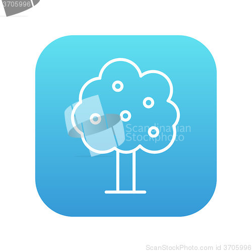 Image of Fruit tree line icon.