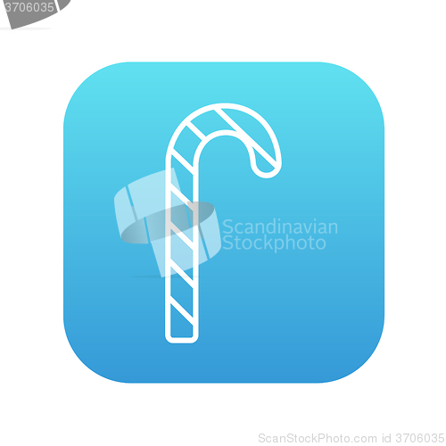Image of Candy cane line icon.