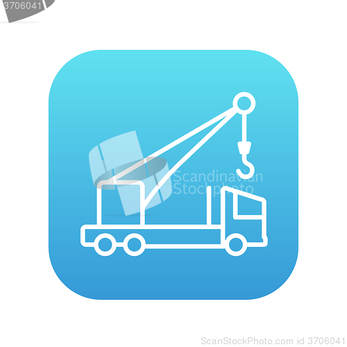 Image of Mobile crane line icon.