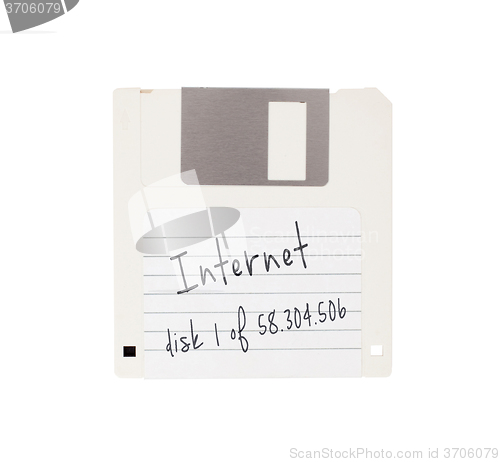 Image of Floppy Disk - Tachnology from the past, isolated on white