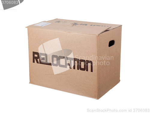 Image of Closed cardboard box, isolated