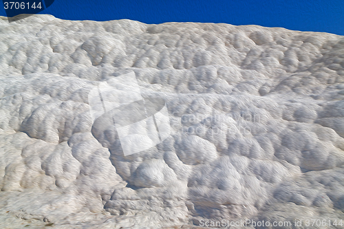 Image of calcium bath and travertine unique abstract in pamukkale turkey 