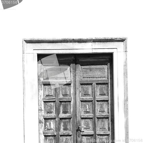 Image of detail in  wall door  italy land europe architecture and wood th