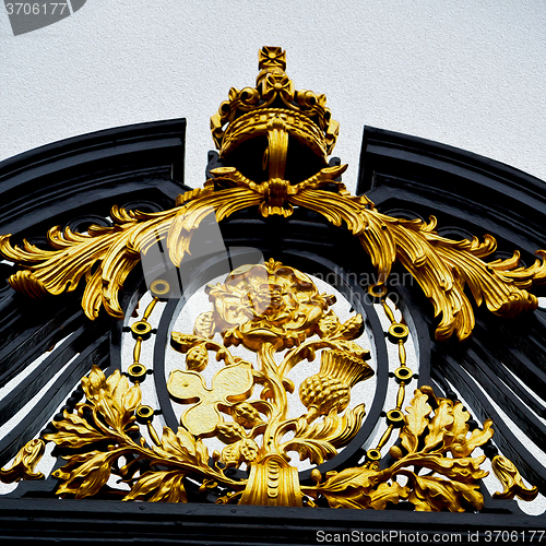 Image of in london england the old metal gate  royal palace