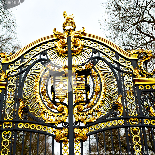 Image of in london england the old metal gate  royal palace