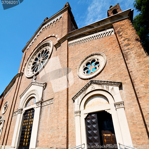 Image of building old architecture in italy europe milan religion       a