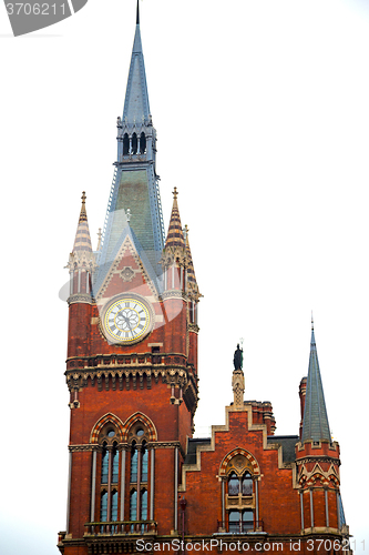 Image of old architecture in london brick exterior wall