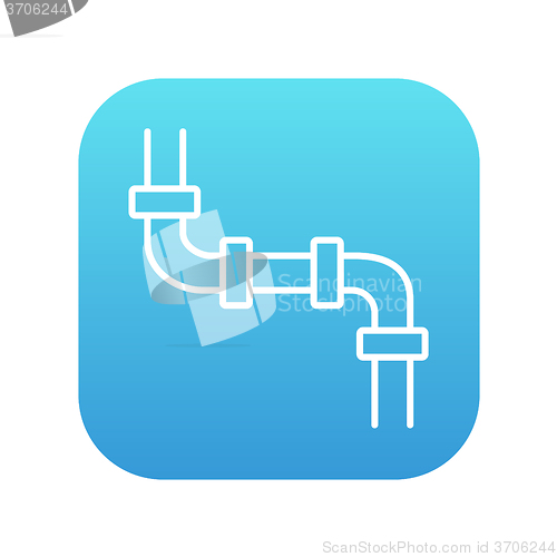 Image of Water pipeline line icon.