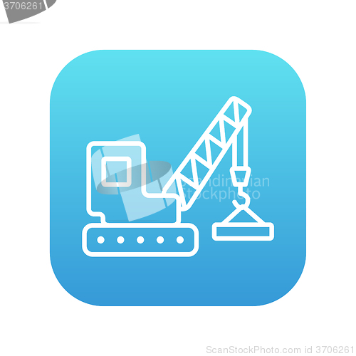 Image of Lifting crane line icon.