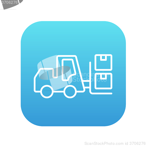 Image of Forklift line icon.