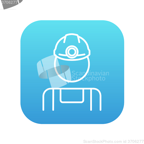 Image of Coal miner line icon.