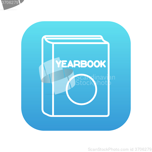 Image of Yearbook line icon.