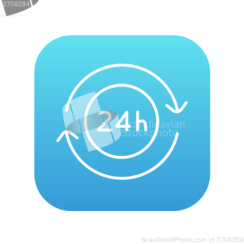 Image of Service 24 hrs line icon.