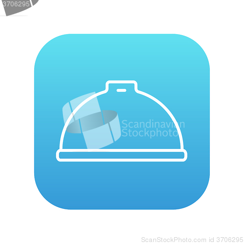 Image of Restaurant cloche line icon.