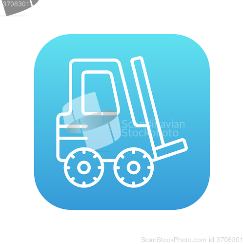 Image of Forklift line icon.