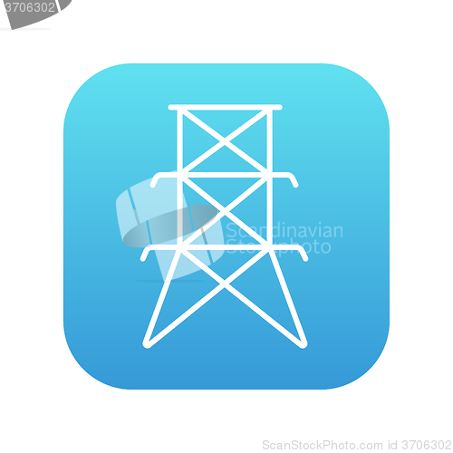 Image of Electric tower line icon.