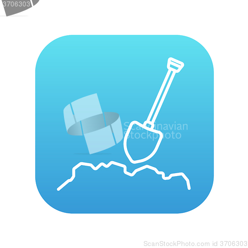 Image of Mining shovel line icon.