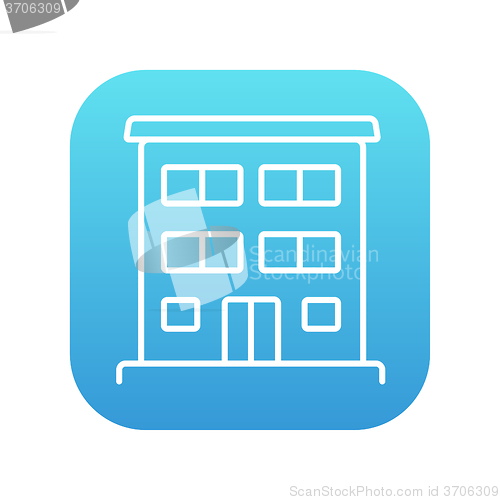 Image of Residential buildings line icon.