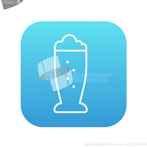 Image of Glass of beer line icon.