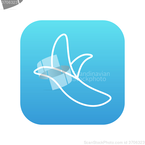 Image of Peeled banana line icon.