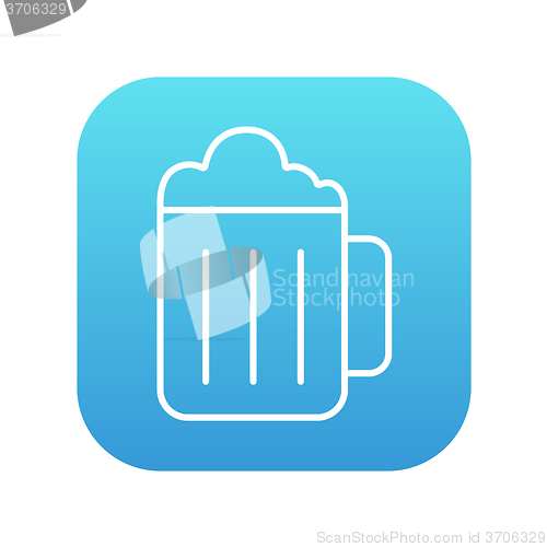 Image of Mug of beer line icon.