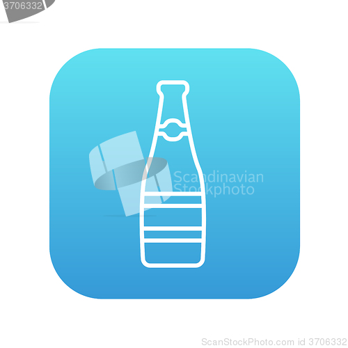 Image of Glass bottle line icon.