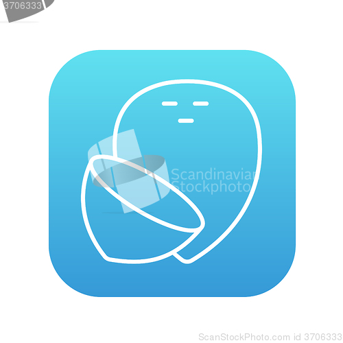 Image of Coconut line icon.