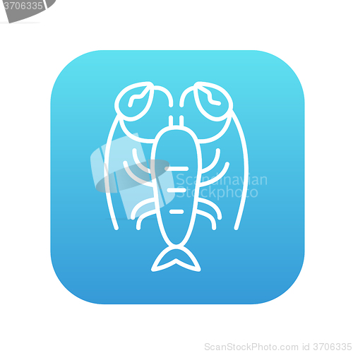 Image of Lobster line icon.