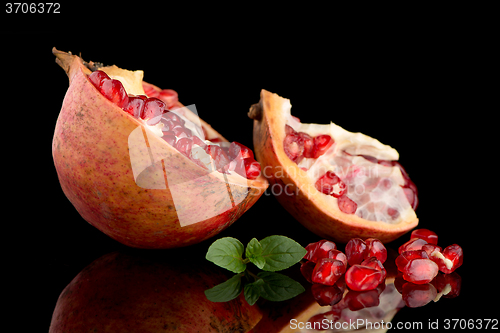 Image of Ripe pomegranate fruit