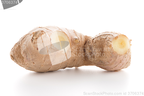 Image of Ginger root on white