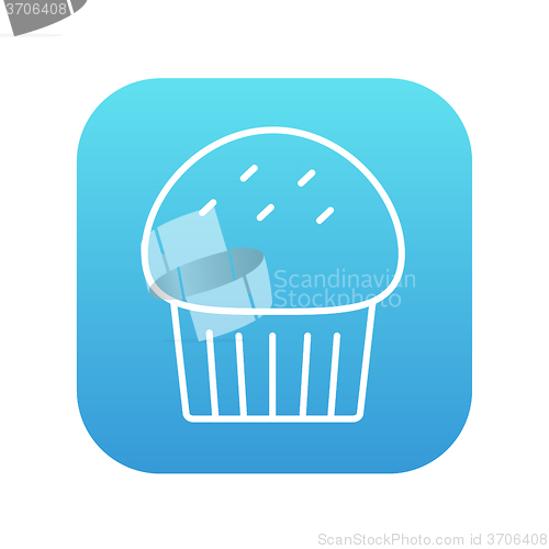 Image of Cupcake line icon.