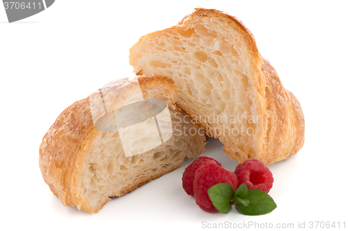 Image of Croissant and raspberries