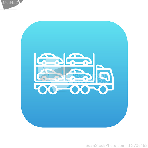 Image of Car carrier line icon.