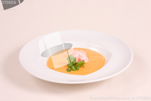 Image of Cup of soup with shrimps