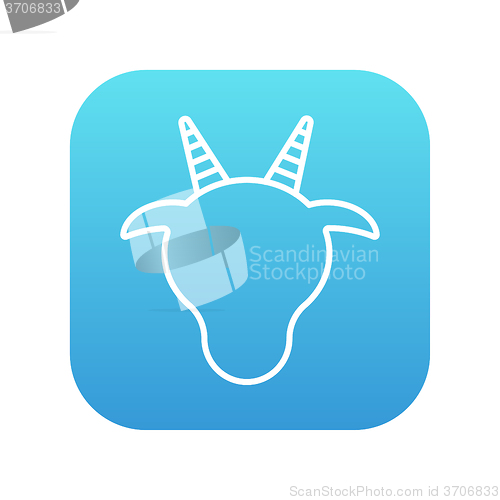 Image of Cow head line icon.