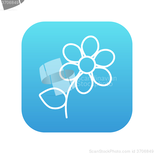 Image of Flower line icon.