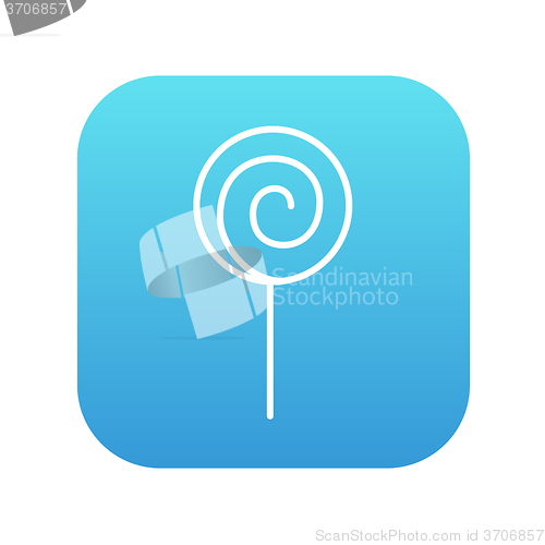 Image of Spiral lollipop line icon.