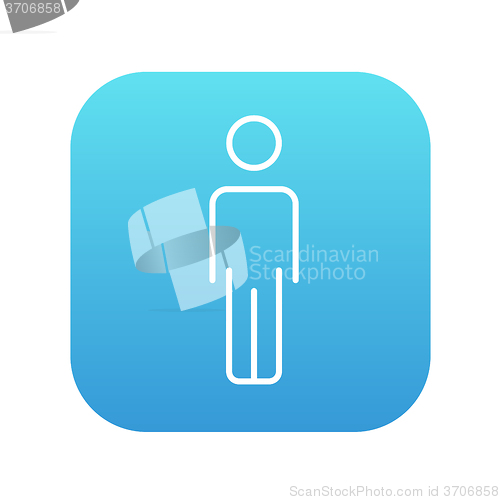 Image of Businessman standing line icon.