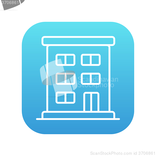 Image of Residential buildings line icon.