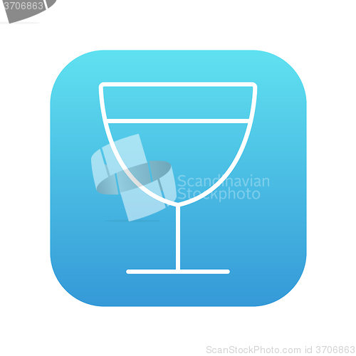 Image of Glass of wine line icon.