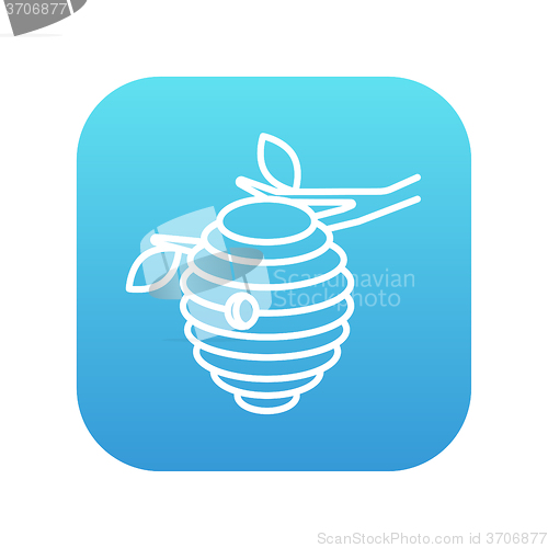 Image of Bee hive line icon.